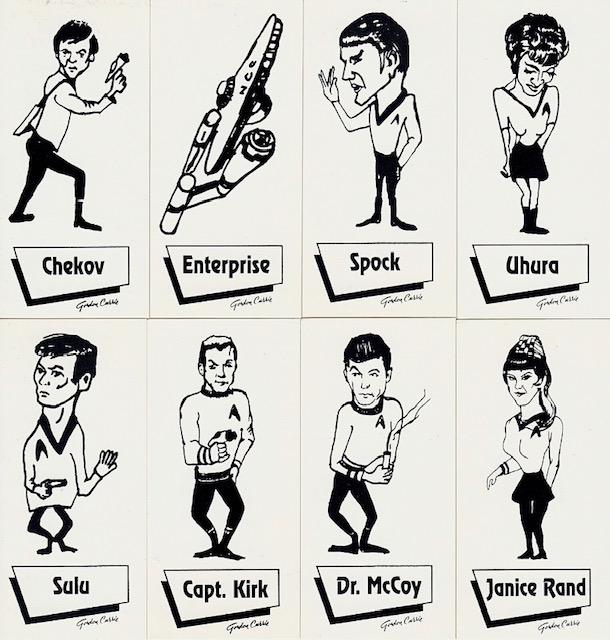 1968 STAR TREK Sketch Card Set of 8 by Gordon Currie (1 of 1)