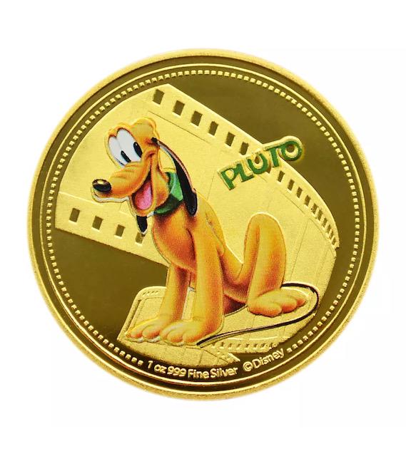 Disney PLUTO 1oz .999 Fine Clad Silver/Gold Coin: Encapsulated / Gold & Silver Silver Clad/Plated â€“ Not Sterling Silver / Sold as a Collectible Novelty Item