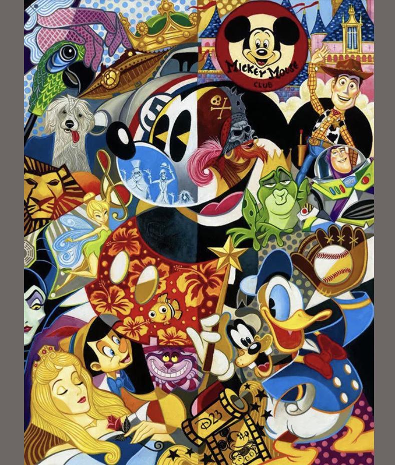 Walt Disney Mickey Mouse Club Canvas Art Print: Unframed / Shipped in a Mailing Tube / 12 x 16