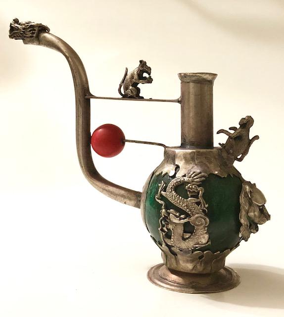 Chinese Folk Art Handmade Tibetan Jade Opium Pipe (1 of 3)