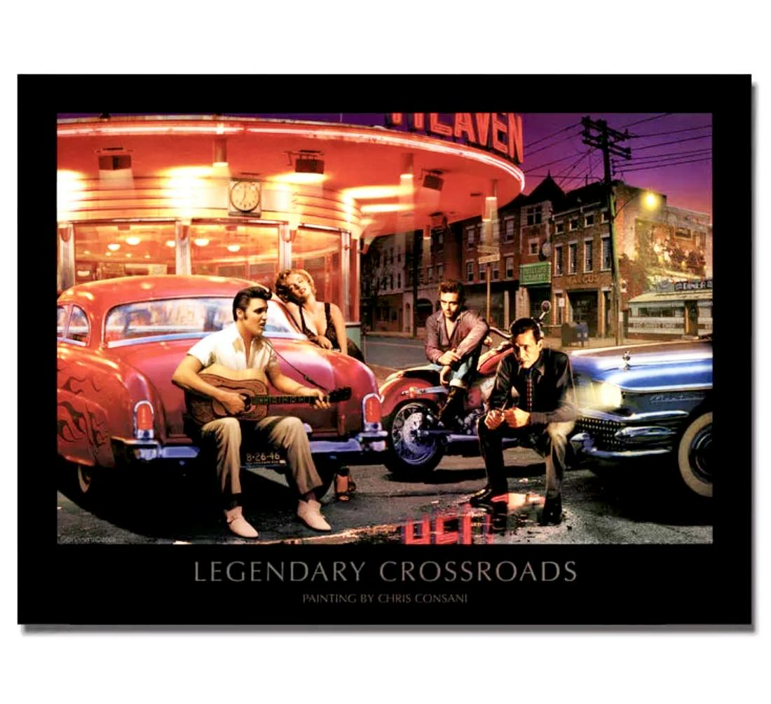 Monroe/Dean/Presley/Bogart Silk Screen Canvas Art (1 of 1)