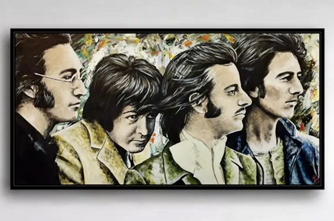 The BEATLES Giclee Art Print on Canvas 12 x 22 (1 of 2)