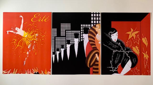 Lot of 4 ERTE Art Deco Art Print Lithographs 8 x 10 (1 of 1)