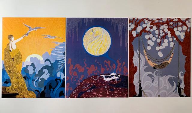 Lot of 4 ERTE Art Deco Art Print Lithographs 8 x 10 (1 of 1)