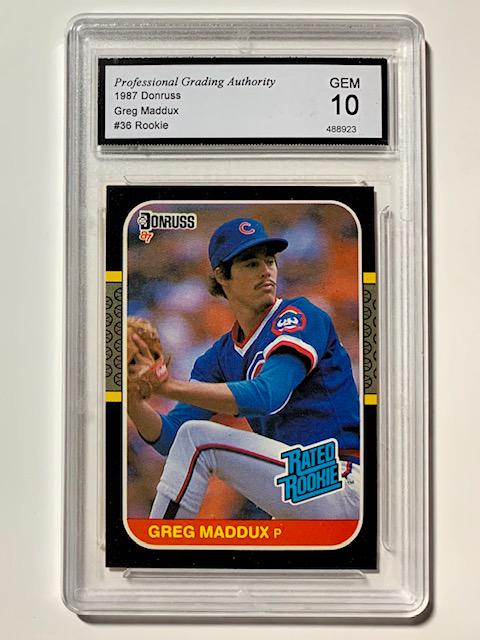 Hall of Famer GREG MADDUX Rookie Baseball Card (1 of 1)