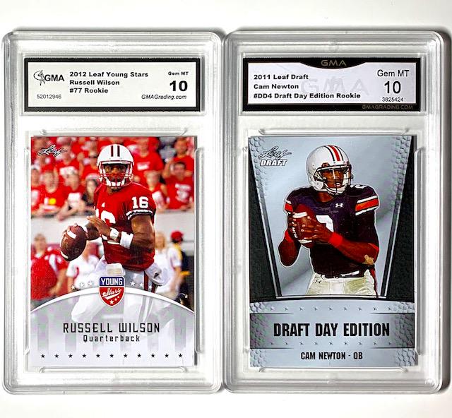 RUSSELL WILSON and CAM NEWTON Rookie Football Cards (1 of 1)