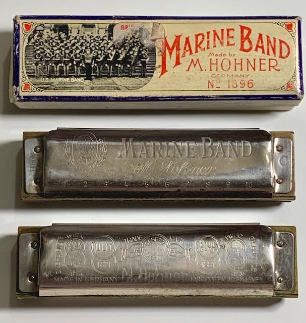 M. HOHNER German Marine Band Harmonica with Box (1 of 2)