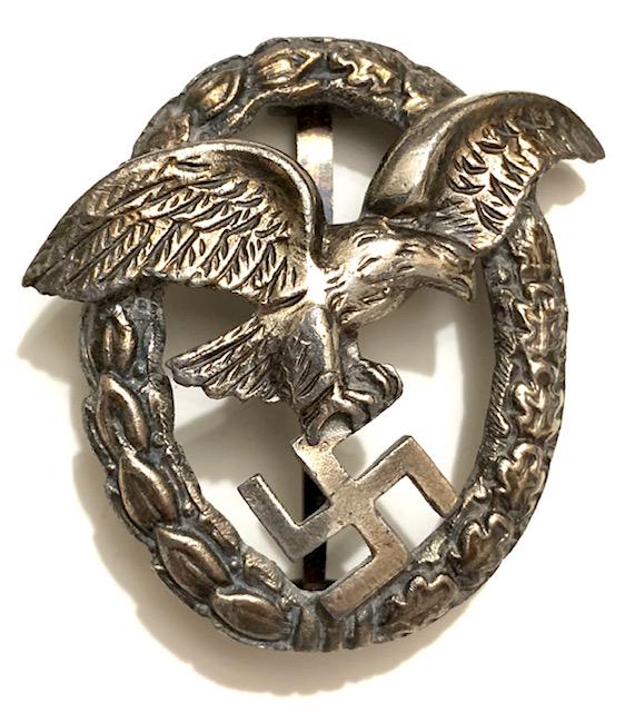 WW2 German NAZI Luftwaffe Pilots Badge Uniform Pin: These Items came from a Very High End Estate But due to the High Cost of getting them checked out the Inherit Owner chose Not to and decided to Sell them with No Reserve AS-IS. We cannot Guarantee whe