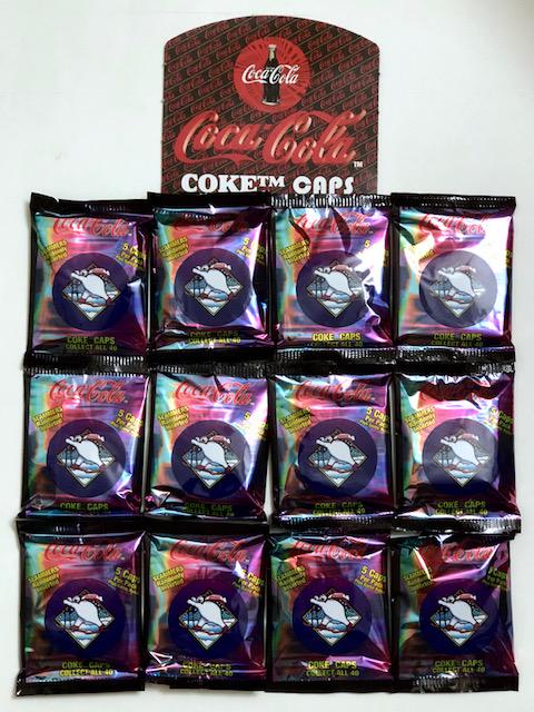 Lot of 60/12Packs Sealed COCA-COLA Coke Cap Buttons (1 of 1)