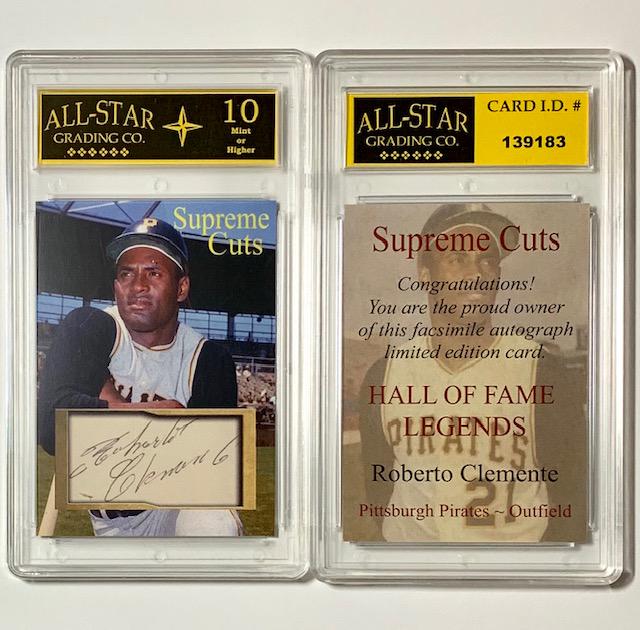 ROBERTO CLEMENTE Cut Autographed Baseball Card (1 of 1)