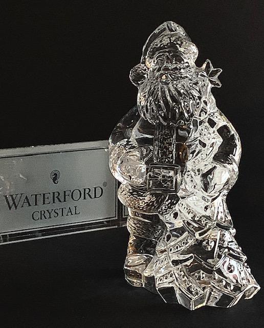 Signed WATERFORD Crystal SANTA CLAUS w/Tree (1 of 5)
