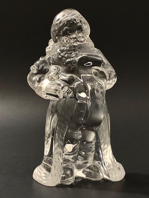 Rare LENOX Crystal Santa Claus Checking the List: Amazing Detail / Heavy Solid Crystal Figurine / Multiple Photos Posted