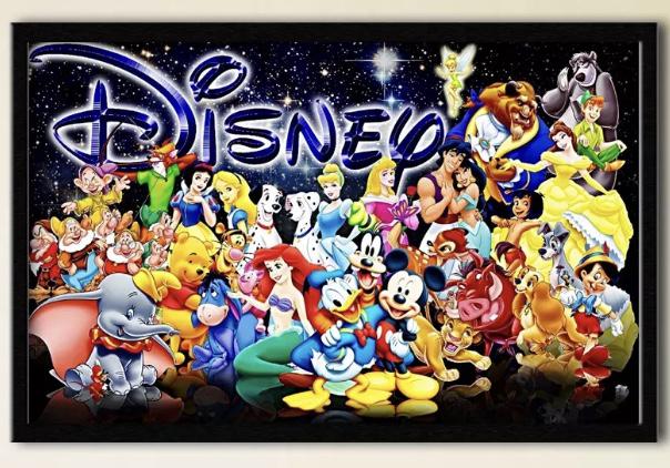 Disney Mickey Mouse and Friends Canvas Art Print 12X20: Unframed / Shipped in a Mailing Tube / 12 x 20