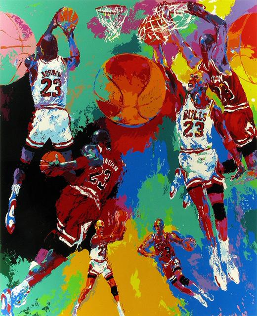 LeRoy Neiman MICHAEL JORDAN Art on Canvas Print (1 of 1)