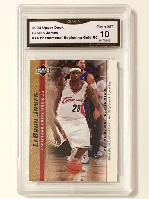 Gem Mint 10 LEBRON JAMES Gold Rookie Basketball Card (1 of 1)