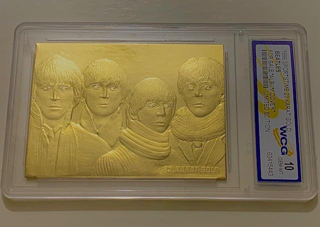 The BEATLES 23k Gold Limited Edition Album Cover Card: FOR SALE / Graded Gem Mint 10 / Embossed 23k Gold Foil / Multiple Photos Posted