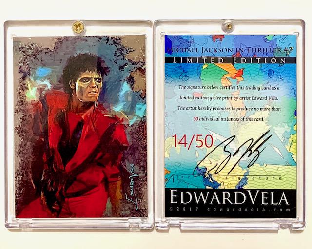 1 of 50 MICHAEL JACKSON Thriller Artist Signed Card (1 of 1)