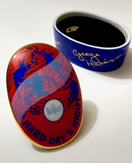 Signed THE BEATLES Porcelain Working Music Box: Plays A HARD DAYâ€™S NIGHT / Part of the BEST of the BEATLES Collection / See all Photos