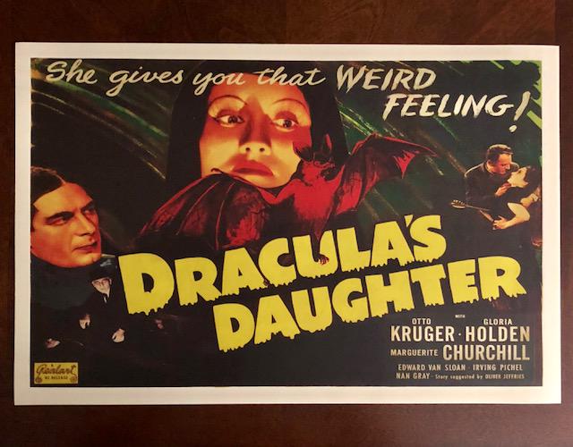 Classic DRACULAâ€™S DAUGHTER Movie Poster (1 of 1)