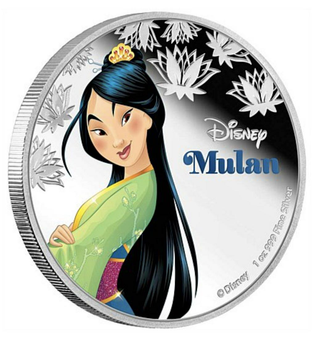 Walt Disney MULAN 1oz .999 Fine Silver Clad Coin: Encapsulated / NOT SILVER / Silver Clad/Plated / Sold as a Collectible Novelty Item