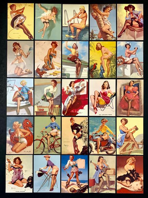 Lot of 25 Risque GIL ELVGREN Pinup Girls Cards/B (1 of 2)