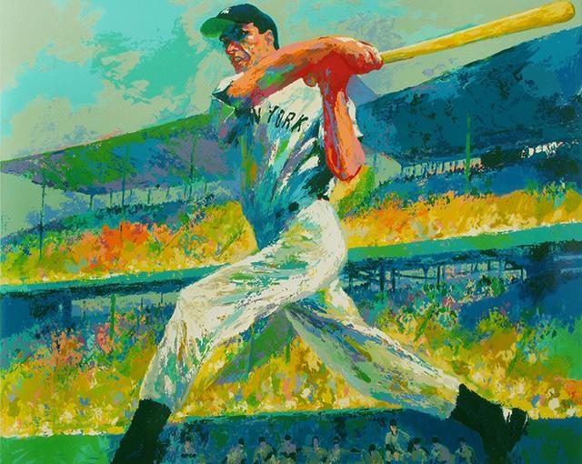 LeRoy Neiman Joe DiMaggio Art on Canvas Print: 16 x 24 / Does Not Come Framed / Shipped in a Mailing Tube / This is a Print Not an Original Oil