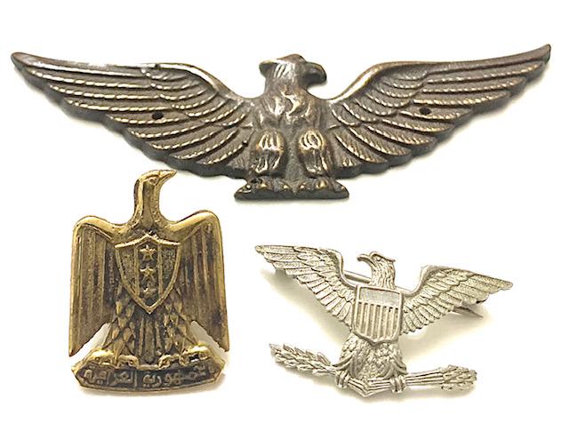 Lot of 3 WW2 Assorted Eagle Insignia Pins (1 of 2)