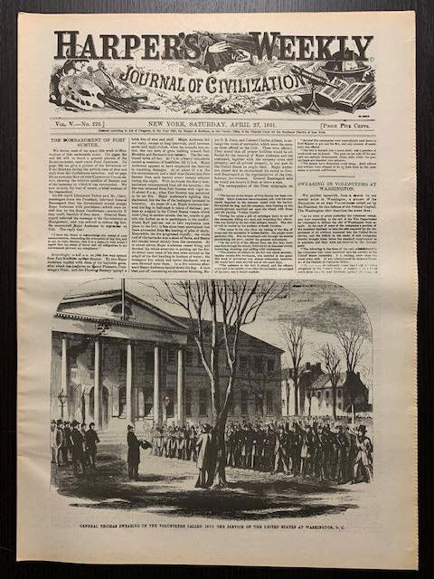 April 1861 Civil War Harpers Weekly Newspaper (1 of 3)