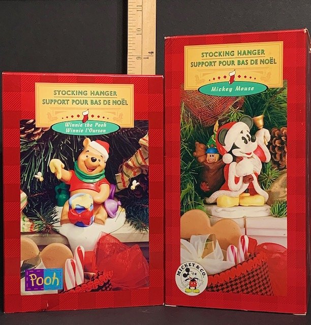 2 WALT DISNEY n Co Figural Christmas Stocking Hangers (1 of 1)