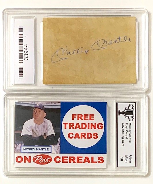 MICKEY MANTLE Post Cereal Advertising Baseball Card (1 of 1)