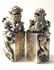 Solid Tibetan Silver KYLIN Temple Guardian FOO DOGS - 2
