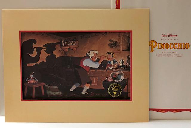 1939 Walt Disney Masterpiece PINOCCHIO Lithograph w/COA (1 of 2)