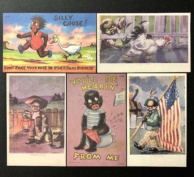 Lot of 5 Black Americana Un-Watermarked Postcards/B (1 of 1)