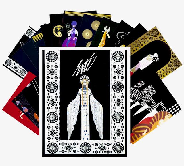 Lot of 24 - ERTE Art Deco Illustrations Postcards: Gorgeous Set in Beautiful Condition â€“ See all Photos