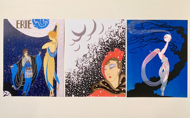 Lot of 3 ERTE Art Deco Art Print Lithographs 8 x 10 (1 of 1)