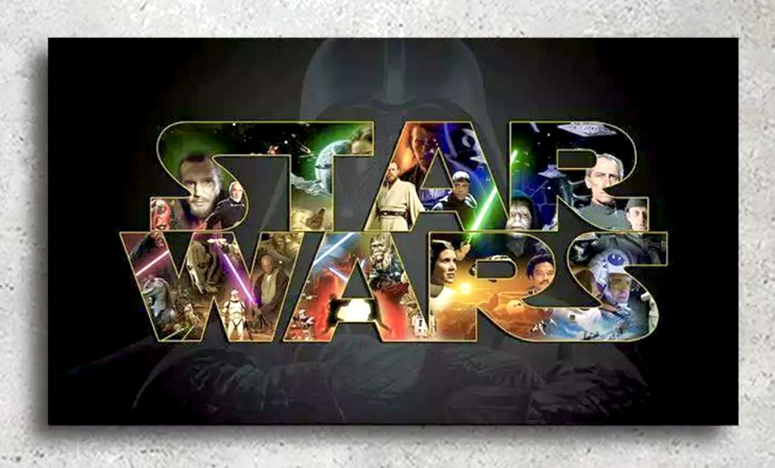 STAR WARS Battle Scene Giclee Art Print on Canvas (1 of 2)