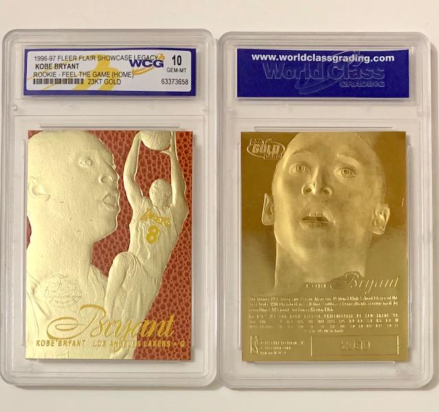 KOBE BRYANT 23kt Gold Textured Rookie Basketball Card (1 of 2)