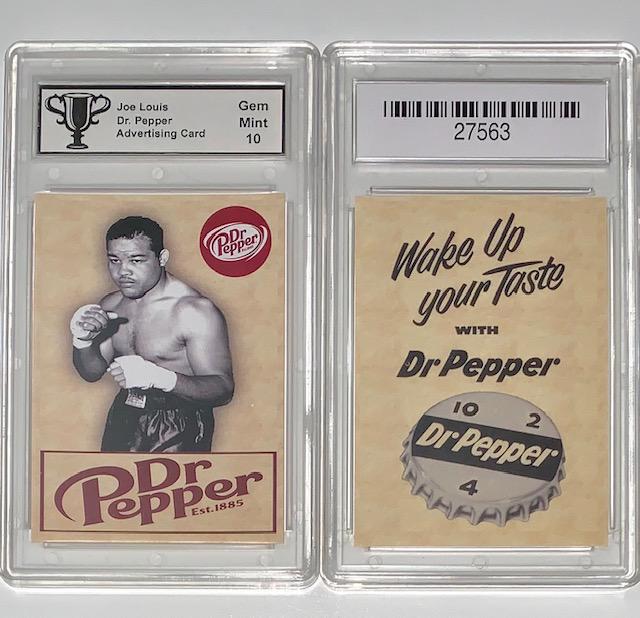Joe Louis DR. PEPPER Advertising Card (1 of 1)