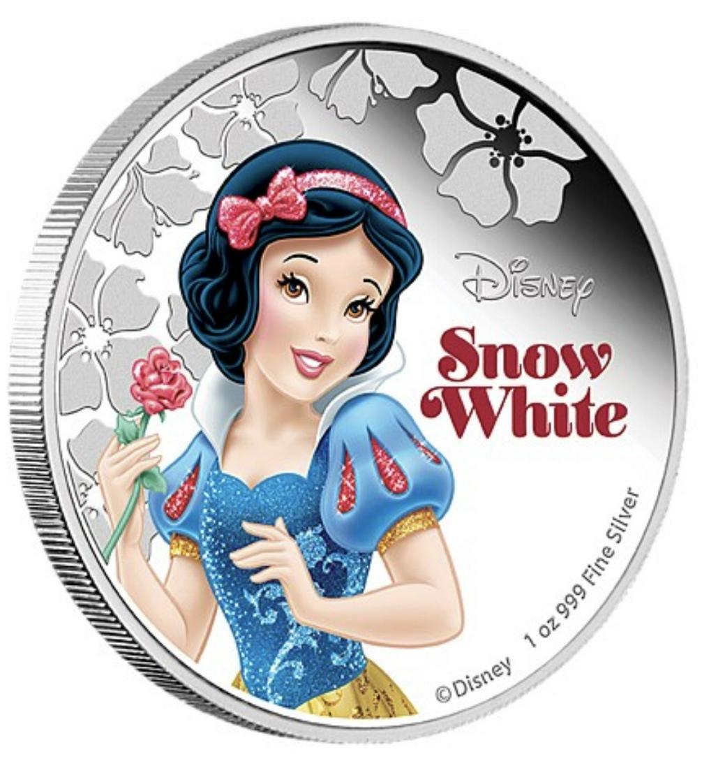 Walt Disney SNOW WHITE 1oz .999 Silver Clad Coin: Encapsulated / Collectible Novelty Disney Item