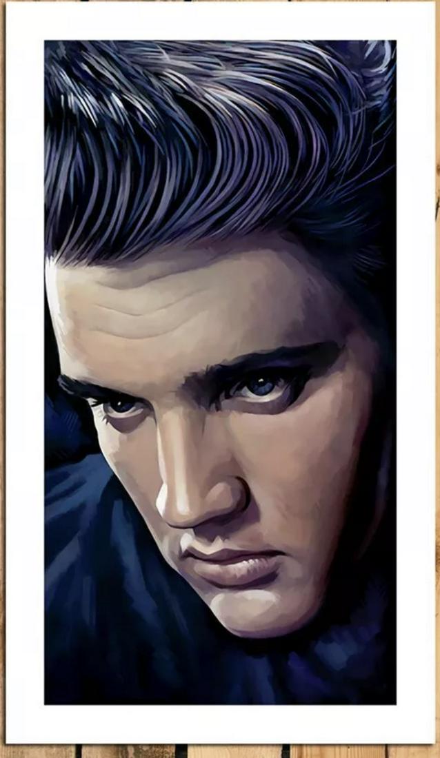 Awesome ELVIS PRESLEY Giclee Art Print on Canvas (1 of 1)