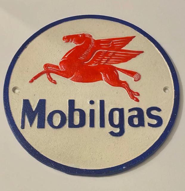 Cast Iron MOBILGAS Flying Pegasus Advertising Sign (1 of 1)