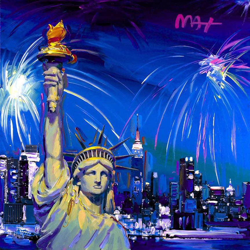 PETER MAX Statue of Liberty Art on Canvas Print (1 of 1)