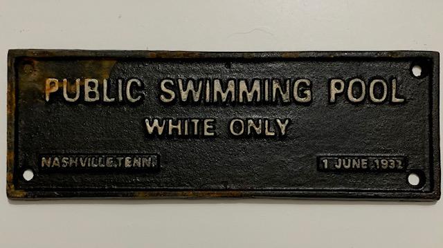 Dated 1932 Black Americana Cast Iron Segregation Sign: We Do Not Support any of the Ideals this Piece Represents / Exact Age Unknown / Sold AS-IS