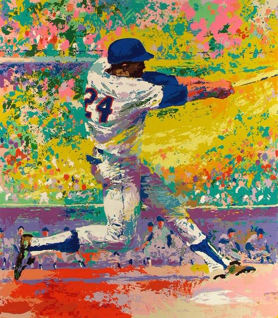 LeRoy Neiman WILLIE MAYS Art on Canvas Print (1 of 1)