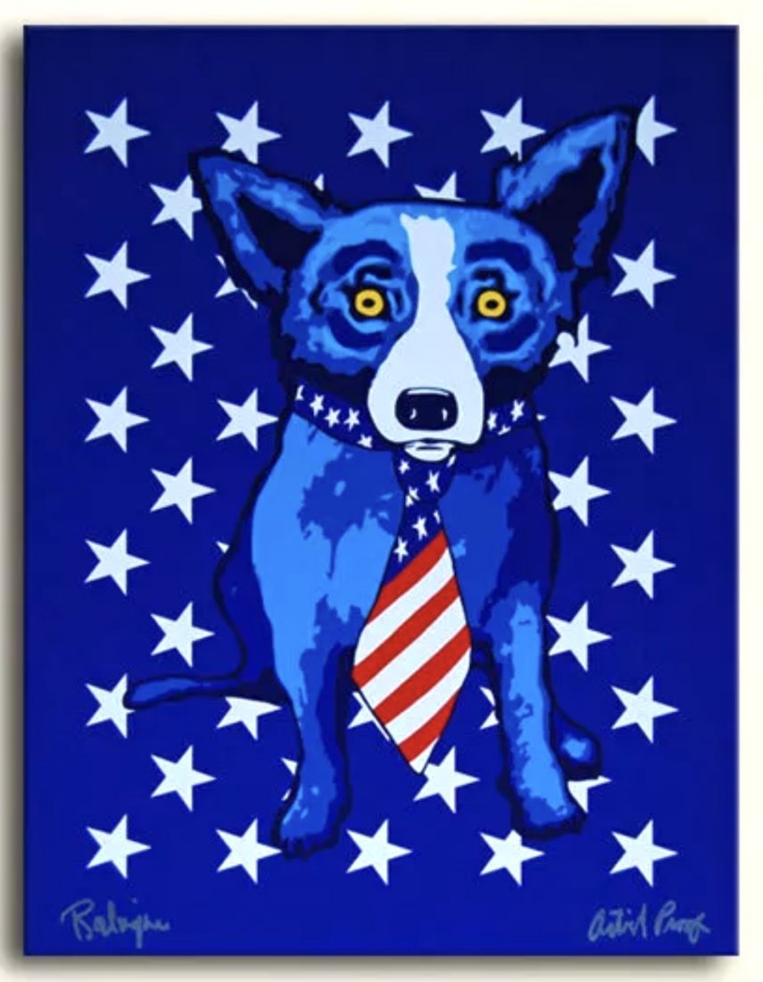 Awesome BLUE DOG Artist Proof Art Canvas Print (1 of 3)