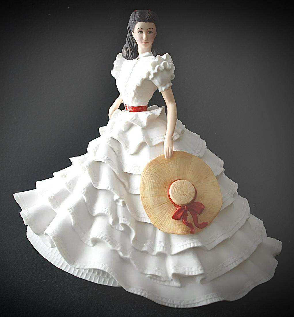 Rare/LG Scarlett O Hara H. Painted Porcelain Figurine (1 of 5)