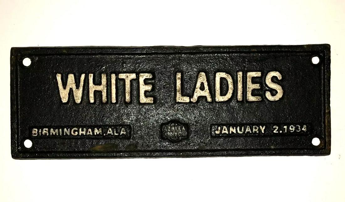 Dated 1934 Black Americana Cast Iron Segregation Sign: We Do Not Support any of the Ideals this Piece Represents / Exact Age Unknown / Sold AS-IS