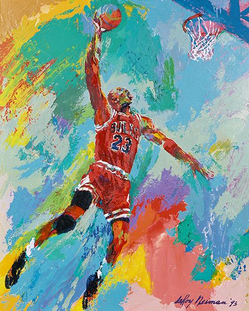 LeRoy Neiman MICHAEL JORDAN Art on Canvas Print (1 of 1)