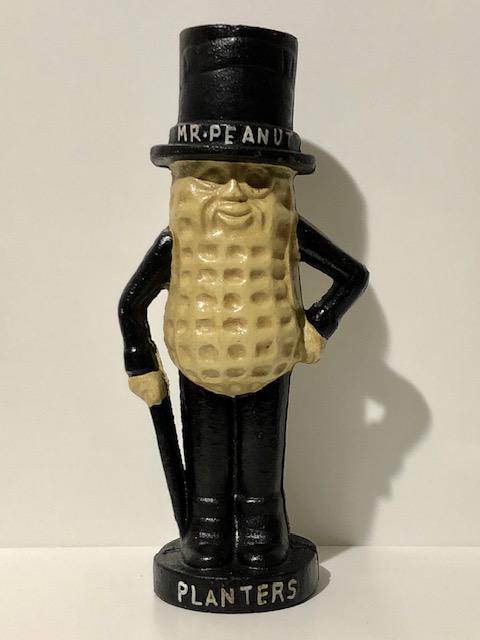 Vintage Cast Iron Mr. Peanut Advertising Coin Bank (1 of 1)