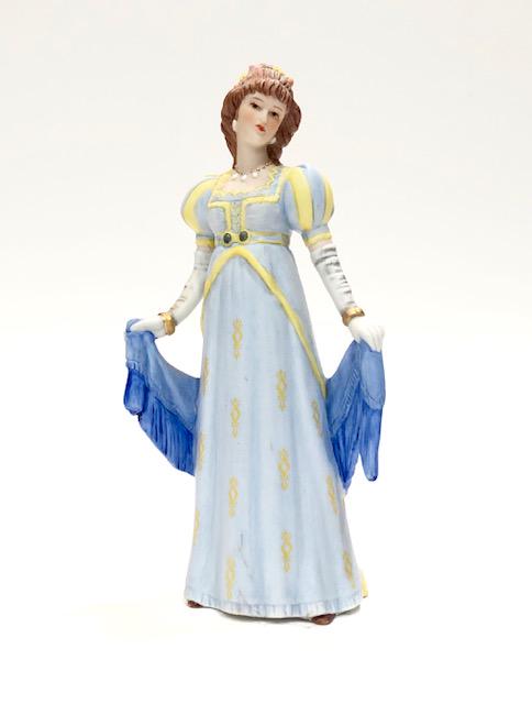 Signed Fashions of History Porcelain Figurine by LENOX: Beautiful Vintage Piece that depicts Ladies Early Period Fashion / Perfect Condition